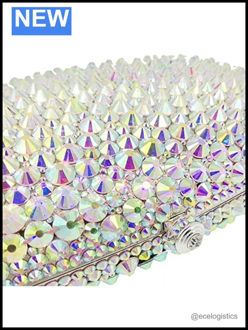 Crystal Rhinestone Clutch Bag with Chain Strap Evening Handbag
